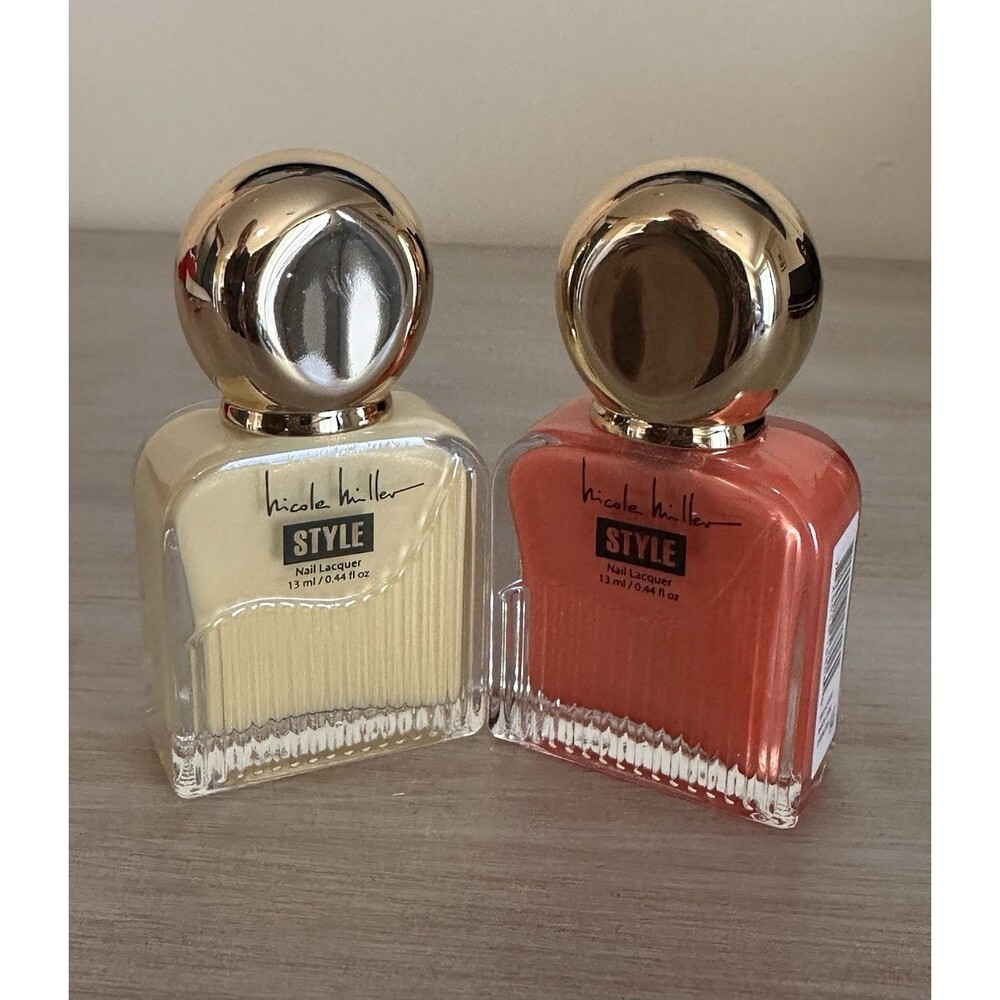 Nicole Miller Peachy Pink Nail Lacquer Polish Set of two BOGO